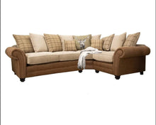 Darwin Two Tone Fabric Corner Sofa