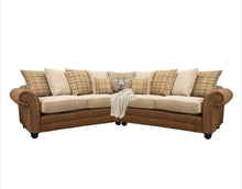 Darwin Two Tone Fabric Corner Sofa