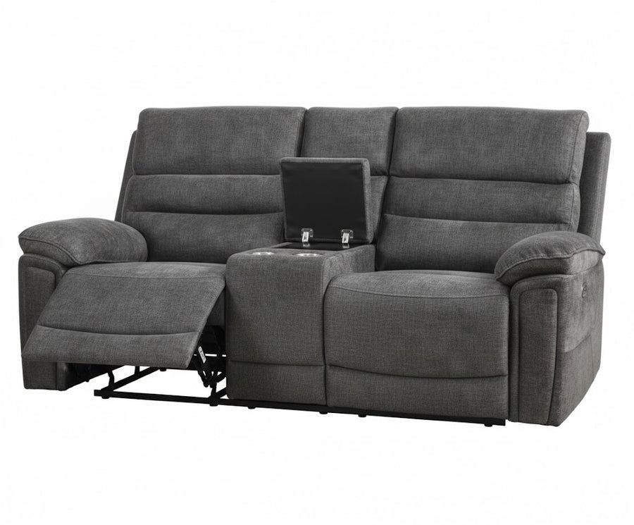 Salvo Fabric Electric Recliner Sofa | LSW Sofas