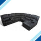 Venus Suede Fabric Power Recliner Corner Sofas With Chaise