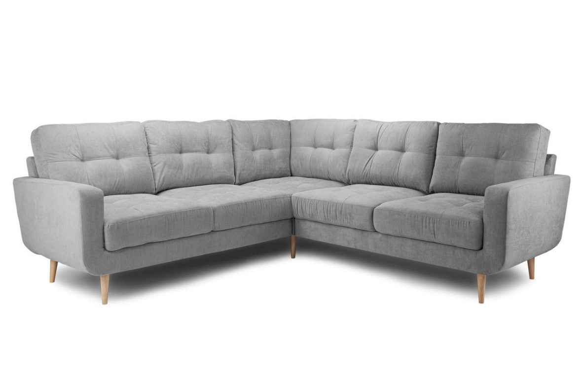 Anthorn Grey Fabric Corner Sofa