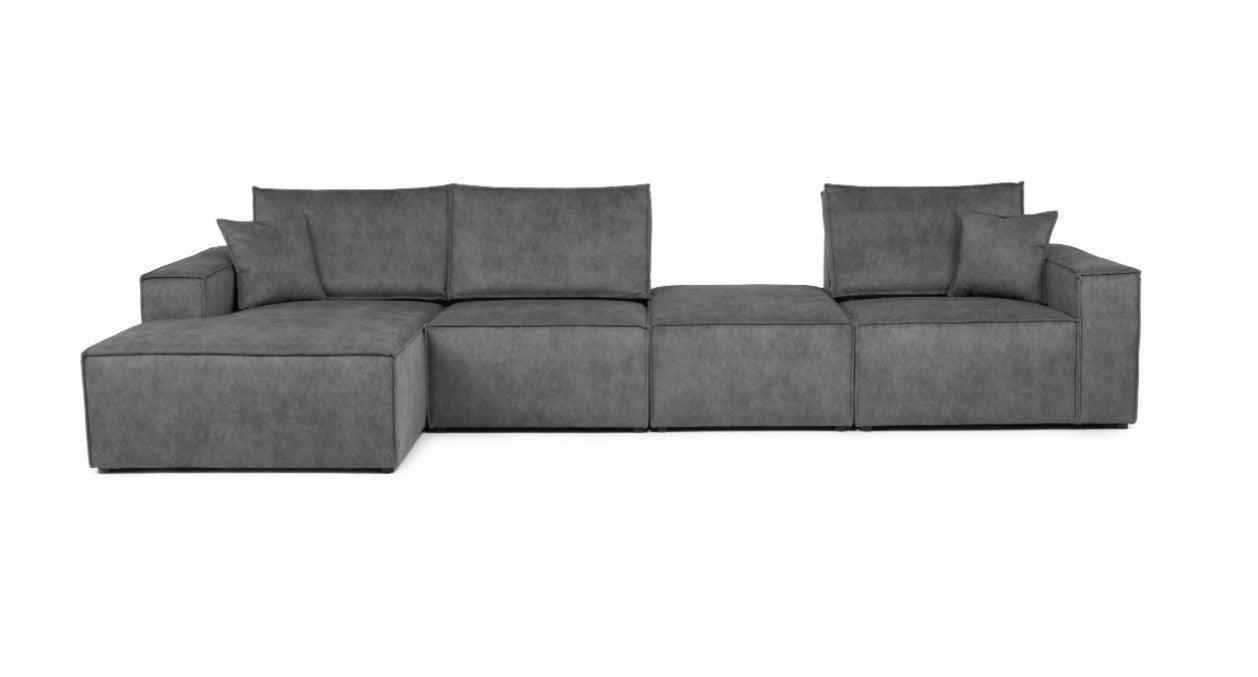 Appleby Grey Fabric Modular Corner Sofa