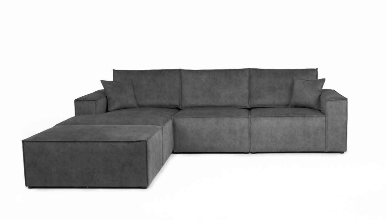 Appleby Grey Fabric Modular Corner Sofa