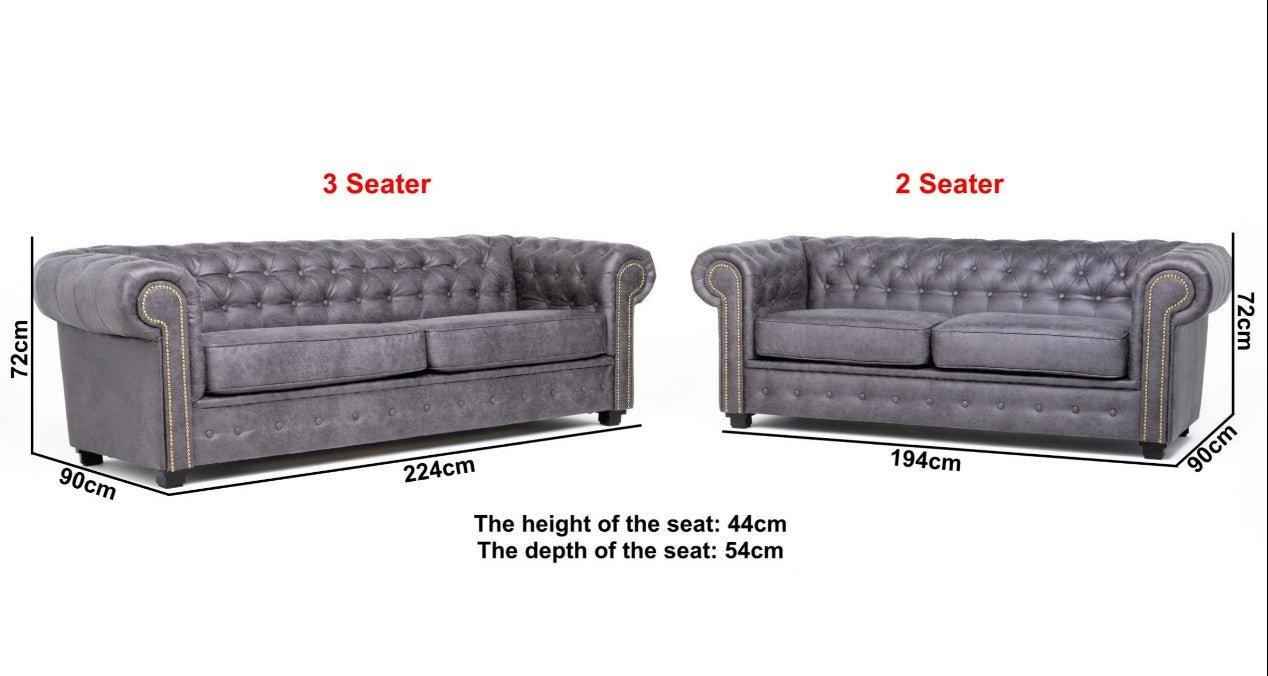 Arnside Suede Chesterfield Sofa Collection