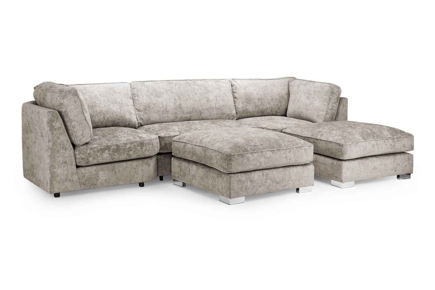 Bishop Fabric U Shaped Modular Corner Suite Sofa (Build your own)