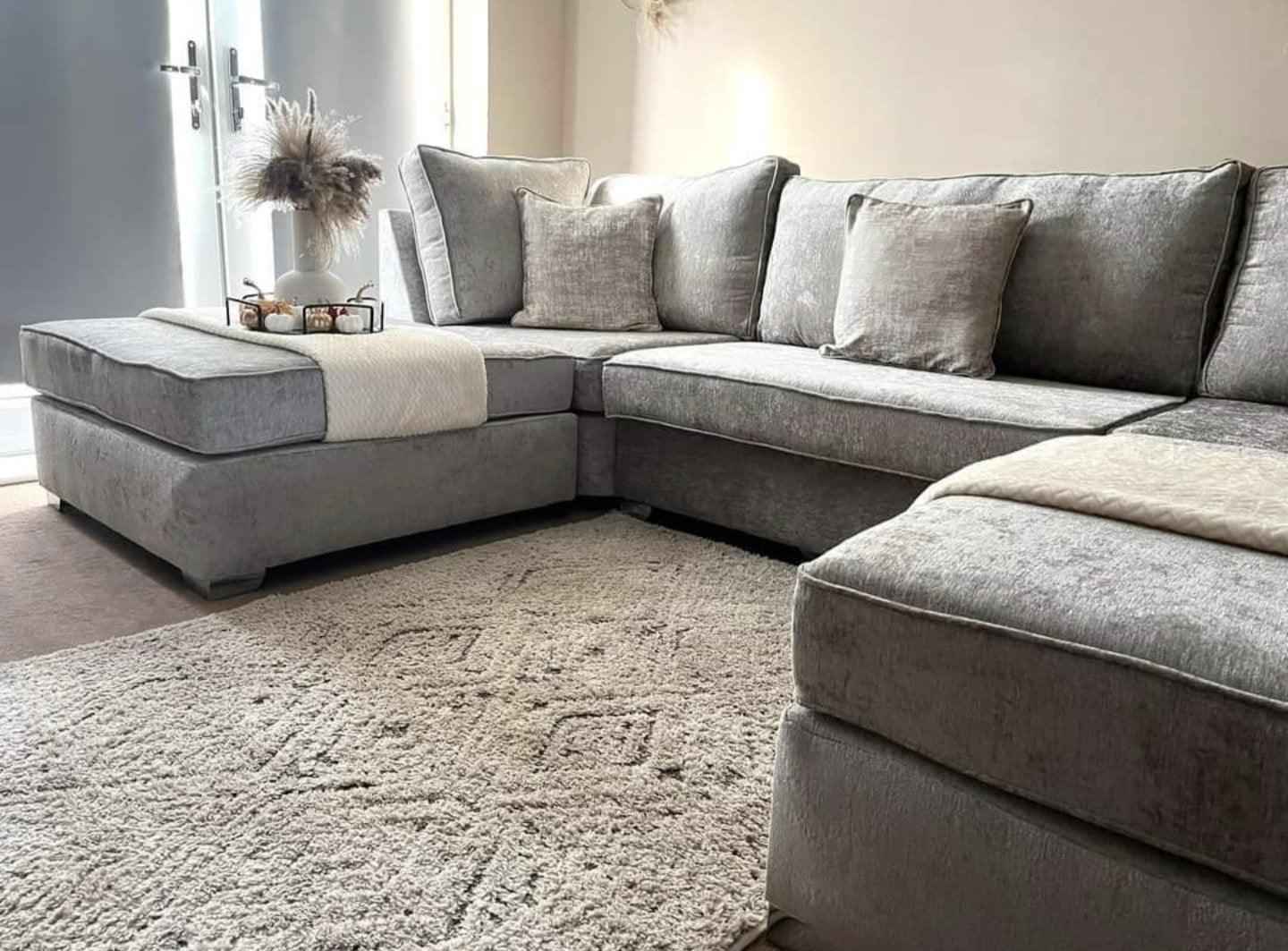 Bishop Fabric U Shaped Modular Corner Suite Sofa (Build your own)