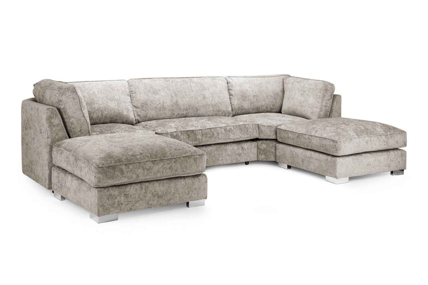 Bishop Fabric U Shaped Modular Corner Suite Sofa (Build your own)