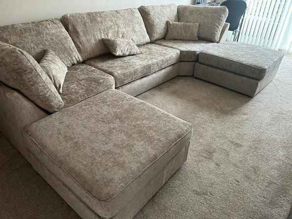 Bishop Fabric U Shaped Modular Corner Suite Sofa (Build your own)