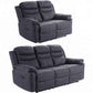 Caldbeck Gloucester Fabric Recliner Sofa Collection - Charcoal