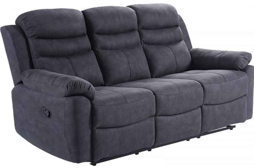 Caldbeck Gloucester Fabric Recliner Sofa Collection - Charcoal