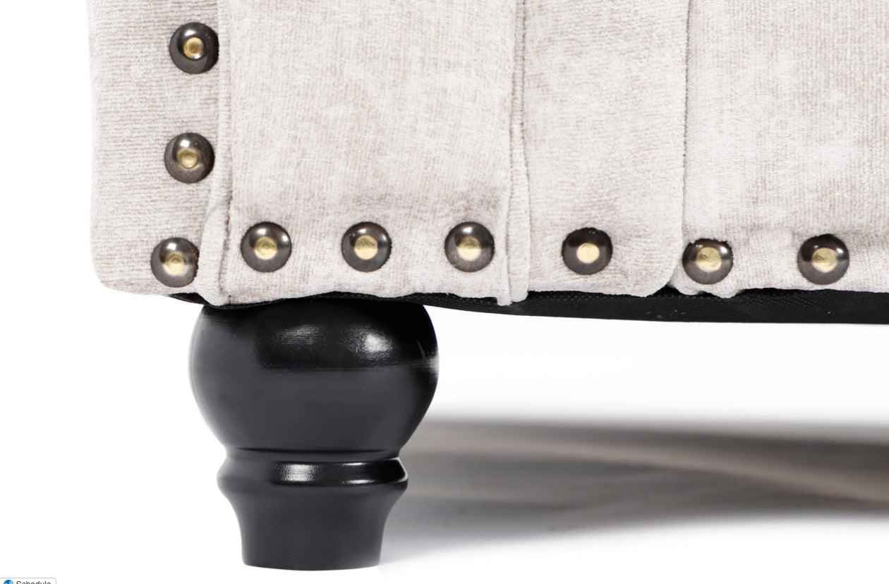 Calder Fabric Corner Sofa  - Platinum & Stone