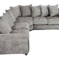 Calder Fabric Corner Sofa  - Platinum & Stone