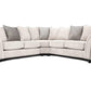 Calder Fabric Corner Sofa  - Platinum & Stone - Lakeland Sofa Warehouse