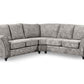 Calder Fabric Corner Sofa  - Platinum & Stone