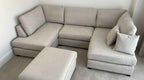 Cinema U Shaped Fabric Corner Sofa with footstool