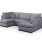 Carnabie U Shaped Fabric Corner Sofa