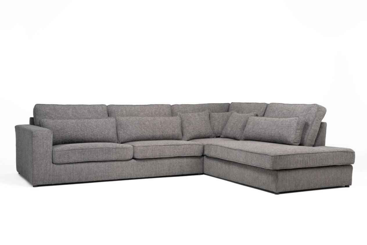 Cartmel Fabric Chunky Corner Sofa Suite -Mushroom