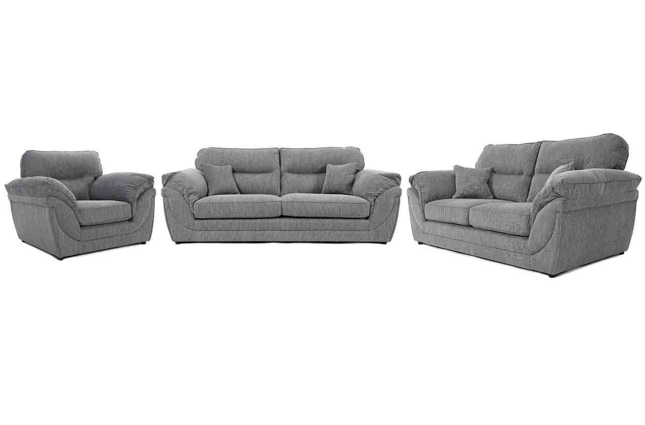Cartmel Formal Back Sofa Set in Florida grey