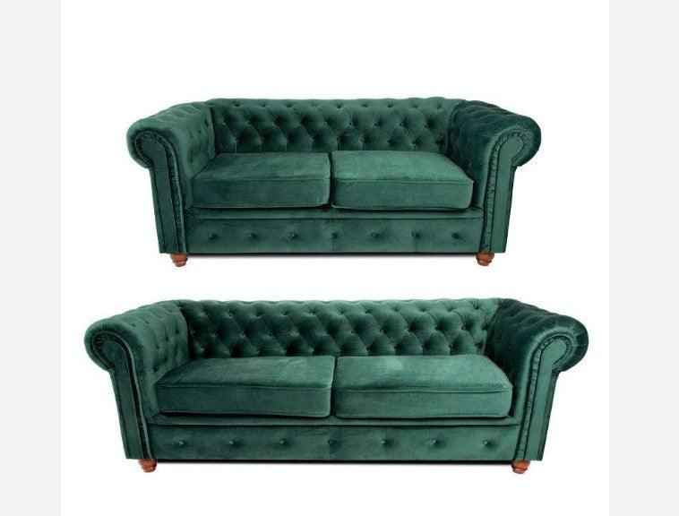 Chesterfield Infinity Velvet Fabric Sofa Collection