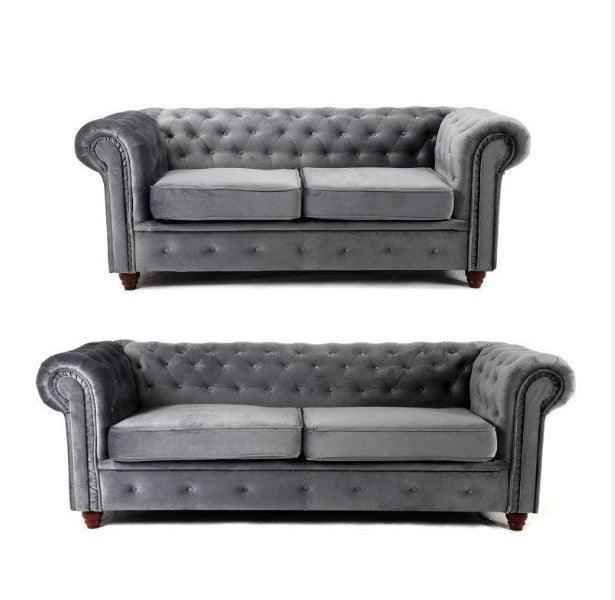 Chesterfield Infinity Velvet Fabric Sofa Collection