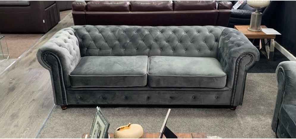 Chesterfield Infinity Velvet Fabric Sofa Collection