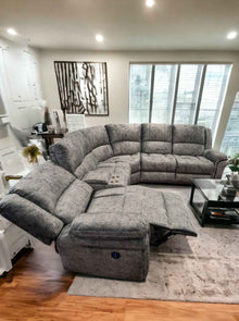 Grange Fabric Electric Recliner Corner Sofa Luxury - LSW Sofas