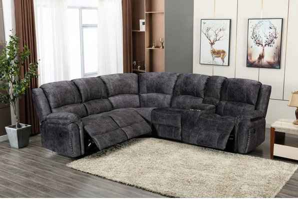 Grange Fabric Modular Electric Corner Sofa - With USB Ports