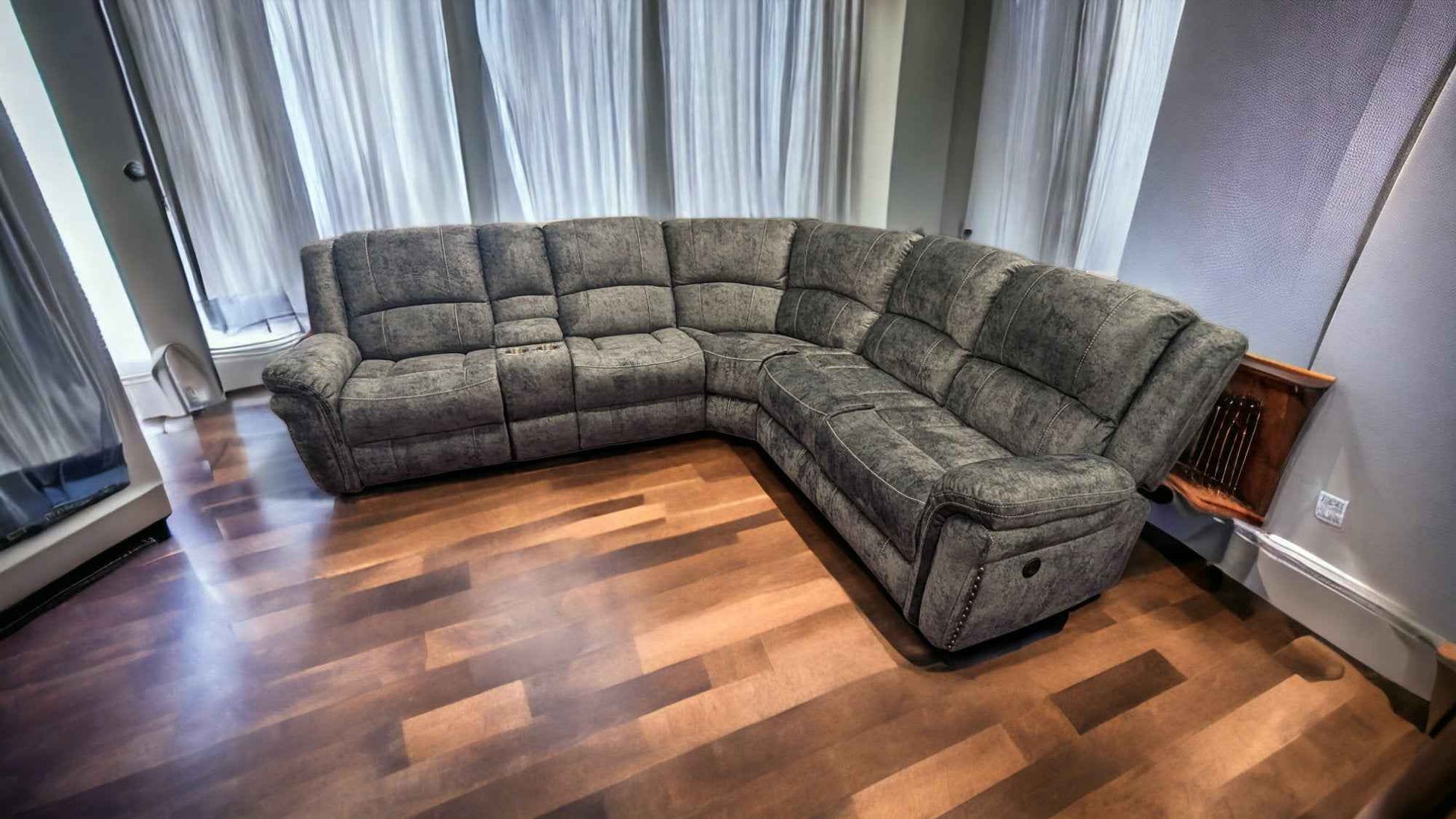 Grange Fabric Modular Electric Corner Sofa - With USB Ports