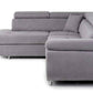 Hilton Storage Corner Sofa Bed With Headrests
