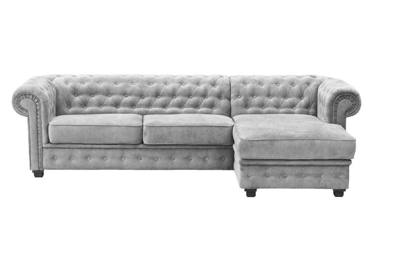 Ireby Chesterfield Corner sofa - Grey