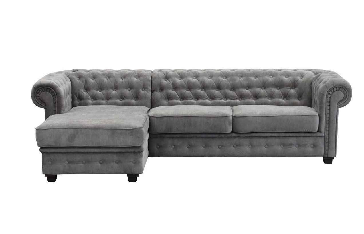 Ireby Chesterfield Corner sofa - Grey