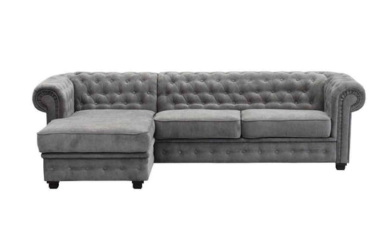 Ireby Chesterfield Corner sofa - Grey