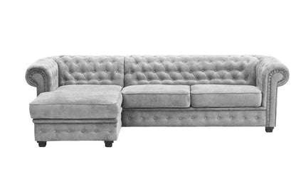 Ireby Chesterfield Corner sofa - Grey