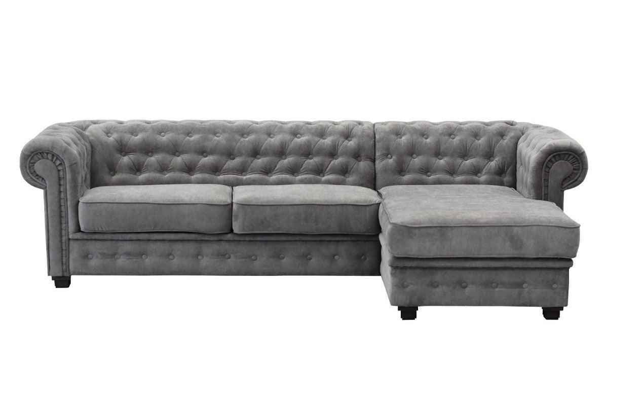 Ireby Chesterfield Corner sofa - Grey