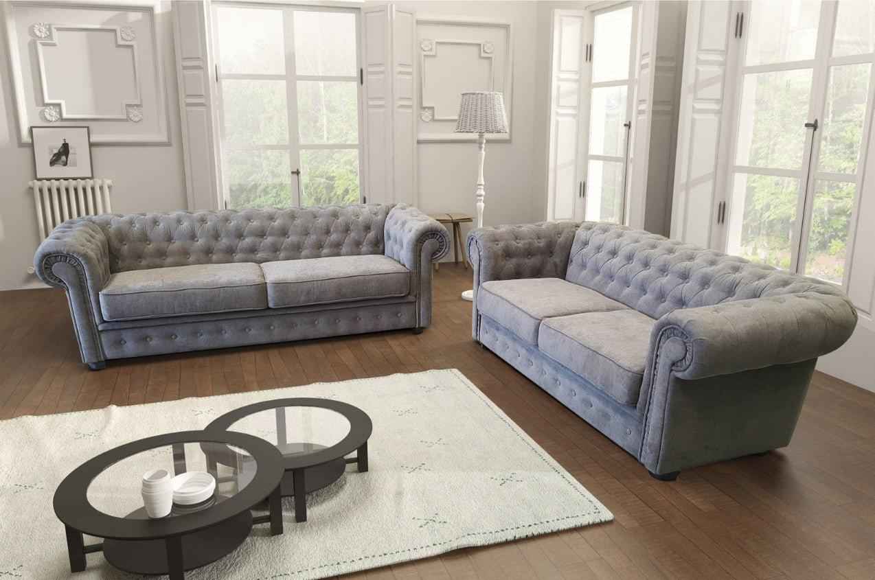 Ireby Chesterfield Fabric Sofa Collection