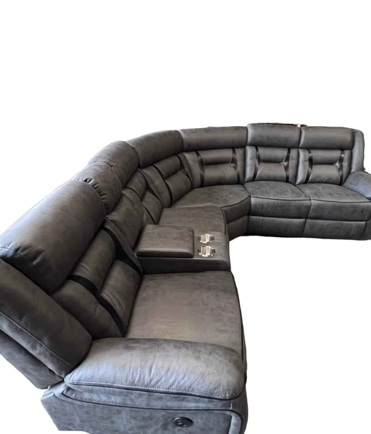 Newton Power Recliner Corner Sofa In Grey