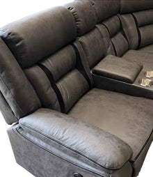 Newton Tech Fabric Premium Power Recliner Corner Sofa | LSW Sofas