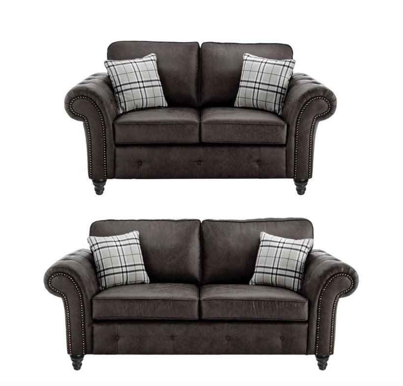 Orton Leather Sofa Set