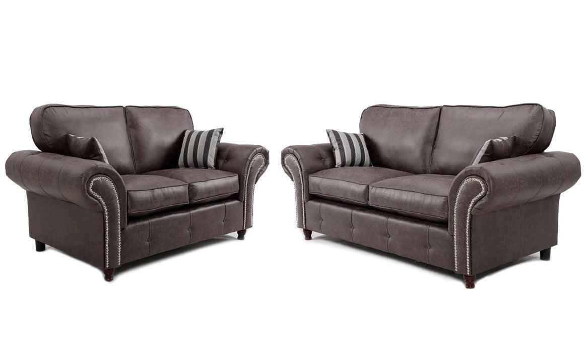 Orton Leather Sofa Set