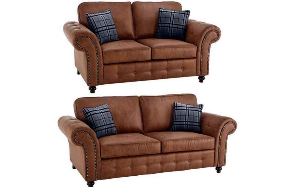 Orton Leather Sofa Set