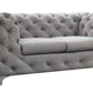Stainton Button Grey Fabric Sofa