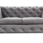 Stainton Button Grey Fabric Sofa