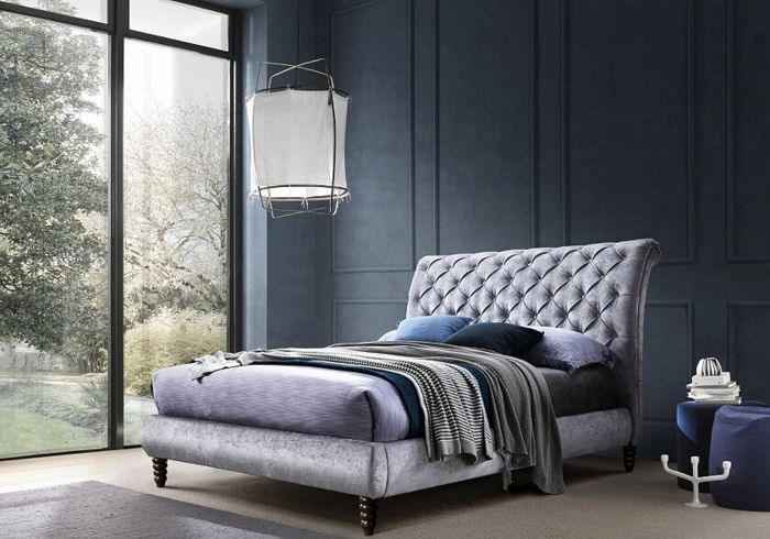 Venice Crushed Velvet Fabric Bed - Premium Luxury | LSW Sofas