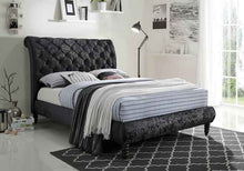 Venice Crushed Velvet Fabric Bed - Premium Luxury | LSW Sofas
