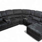 Venus Suede Fabric Power Recliner Corner Sofas With Chaise
