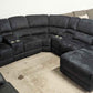 Venus Suede Fabric Power Recliner Corner Sofas With Chaise