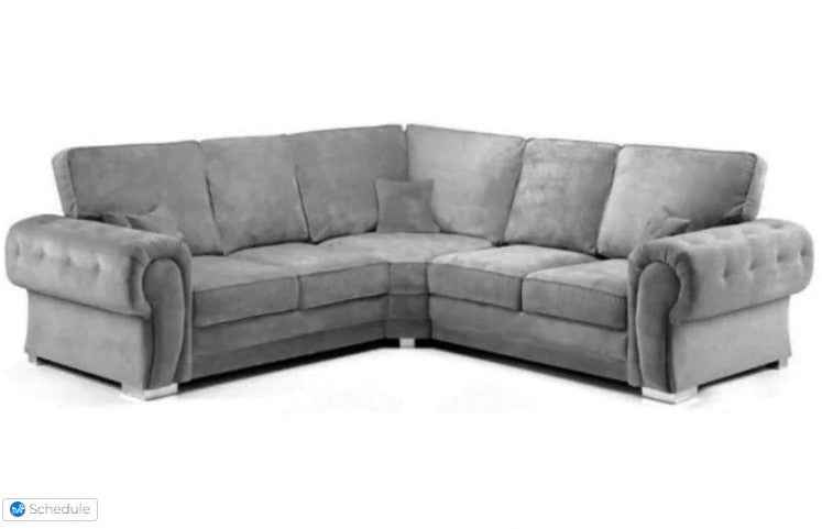 Verona Formal Back Fabric Corner Sofa