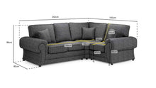 Walton Fabric Corner Sofa - Premium Luxury LSW Sofas