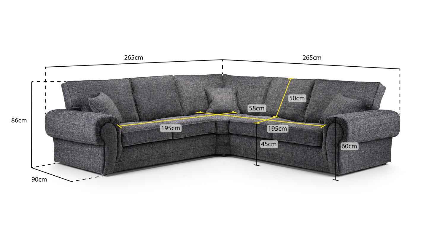 Walton Fabric Corner Sofa