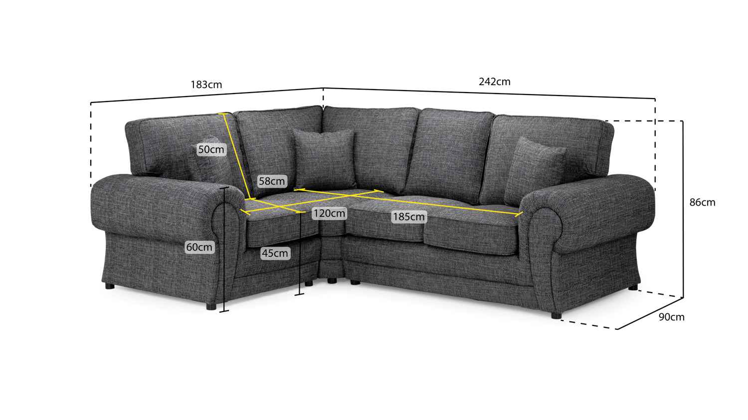 Walton Fabric Corner Sofa